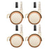 4pcs Stem Caster Wheels with Brake Silent Swivel Nursery Bed Frame Replacement