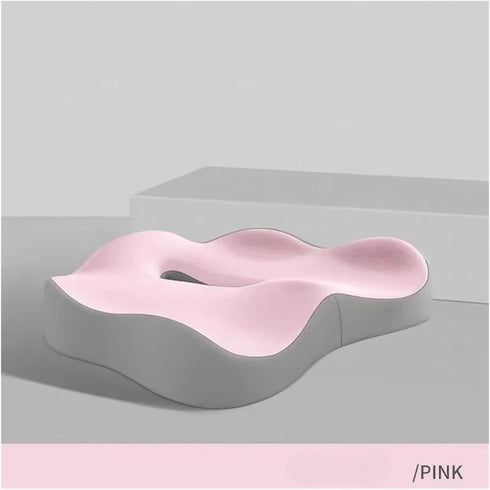 GENTERUN Fit for Thick Memory Foam Seat Cushion for Office Chair - Ergonomic Back Support for Pain Relief(Pink)