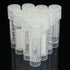 100pcs 2ml Graduated Plastic Cryovial, Cryogenic Vial Tube, Self Standing with Cap