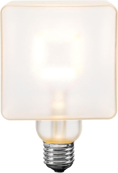 LED Cube Light, Unique Edison Bulb with Square Filament, Large Decorative Lamp,