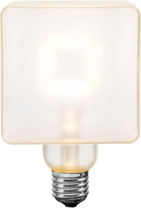 LED Cube Light, Unique Edison Bulb with Square Filament, Large Decorative Lamp,