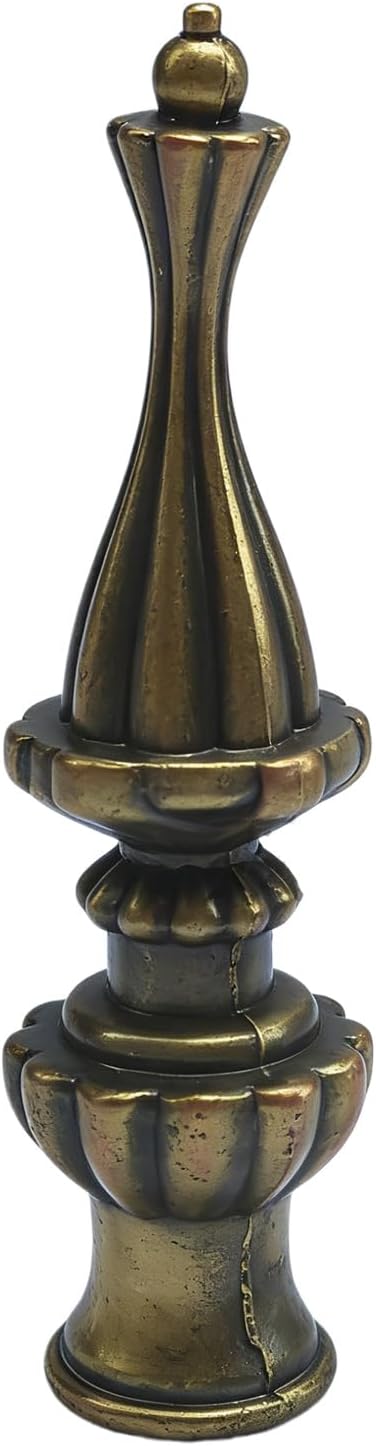 CZMZHFC Antique Brass Metal Lamp Finials,Vintage Solid Brass Lamp Finials 1/4-27 1/8 IP