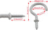 Aifeier ET 12pcs 1-1/2 Inch Ceiling Hooks, Vinyl Coated Cup Shape Screw-in Hooks with Wall Anchors for Hanging