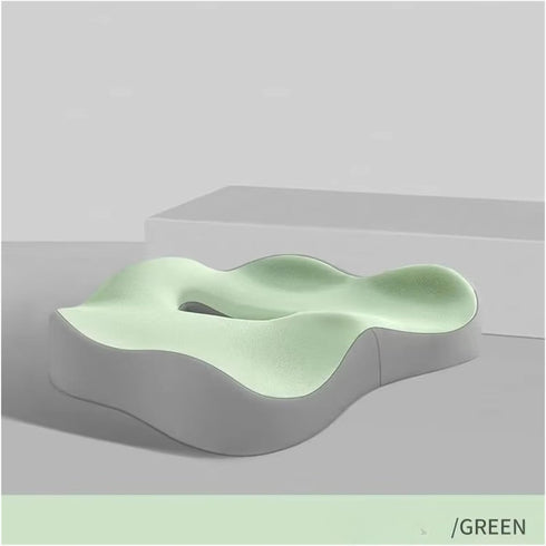 GENTERUN Fit for Thick Memory Foam Seat Cushion for Office Chair - Ergonomic Back Support for Pain Relief(Green)