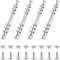 SUPERFINDINGS 4Pcs 6-Hole Ring Binder Mechanisms Replacement Kit, A5 Notebook, Metal Clip Ring Binder