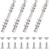 SUPERFINDINGS 4Pcs 6-Hole Ring Binder Mechanisms Replacement Kit, A5 Notebook, Metal Clip Ring Binder