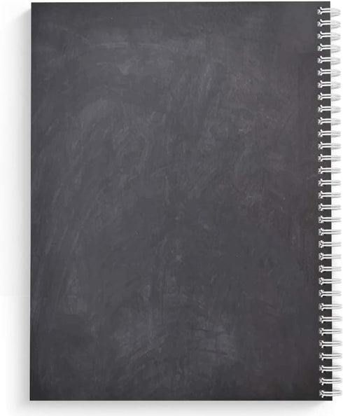 Softcover Work of Heart 8.5" x 11" Teacher Spiral Notebook/Journal, 120 College Ruled Pages, Durable Gloss Laminated Cover, White Wire-o Spiral. Made in the USA by Gotcha Covered Notebooks