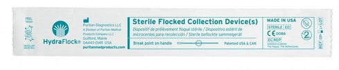 Puritan HydraFlock 6" Sterile Elongated Flock Swab with 80mm Breakpoint Handle, Box of 50