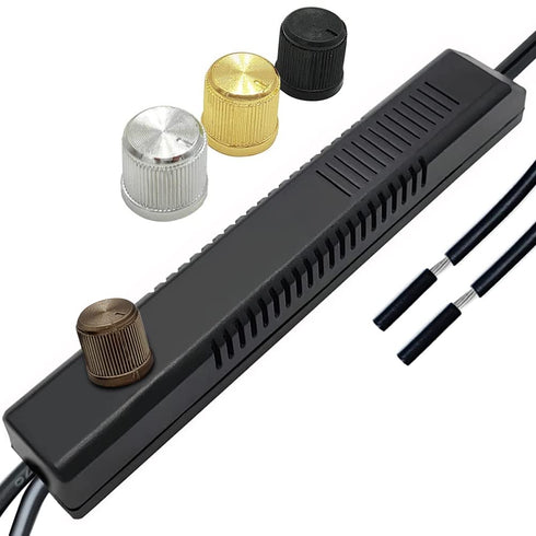 Zing Ear ZE-02A Rotary Dimmer Switch for Floor Torchiere Lamps, 500W Max, 120VAC Knob Switch Replacement Kit.
