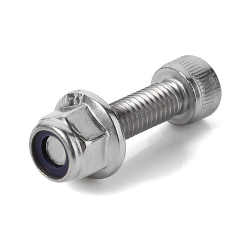 MewuDecor M4-0.7 Flange Nylon Insert Lock Nuts, Flanged Locknuts, DIN 6926, Stainless Steel 18-8 (304), 25 PCS