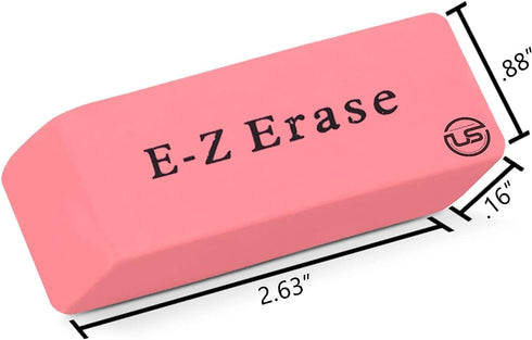 Pink Rubber Erasers for Kids - 120 Count Bulk for School Supplies, Art, and Office Use