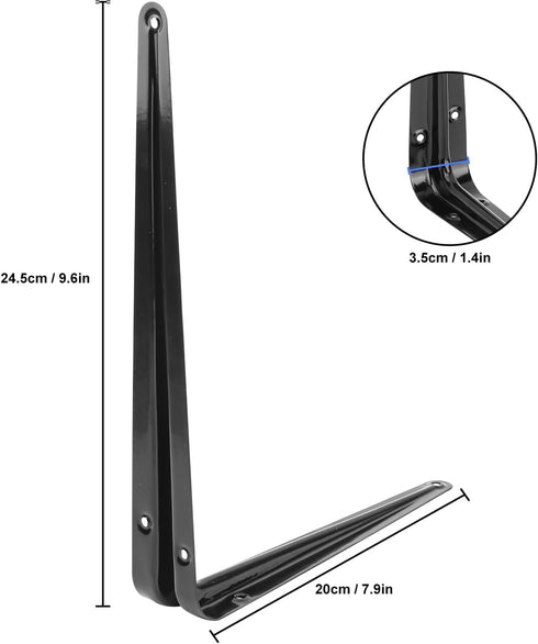 Biugaaufai 24 Pack 10" 8" 10 Inch x Heavy Duty Metal Shelf Brackets, Floating Shelf Bracket, L Brackets for Shelves