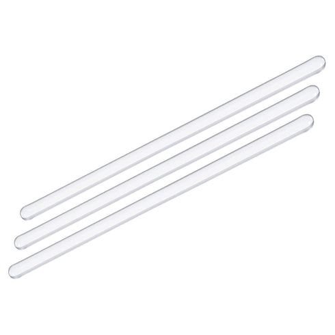 MECCANIXITY Borosilicate Glass Stick 5.91" Length 6mm Dia Stir Rod Mixing Tools, 3Pcs with Round Ends