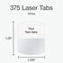 Redi-Tag Laser Index Tabs, Customizable Divider Labels, Permanent Adhesive, 1-1/8" x 1-1/4", White, 375 Tabs (B39017)