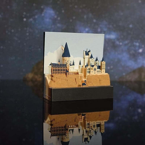 Tastefully 3D Memo Pad - 1Pc, 146 Sheets Carving Art Notepad, DIY Sticky Post for Office/Reading Room with Gift Box