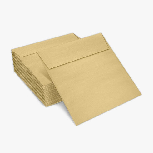 LUXPaper Square Invitation Envelopes - Peel & Press - 5 1/2" x 5 1/2" - Blonde Metallic - 50 Qty