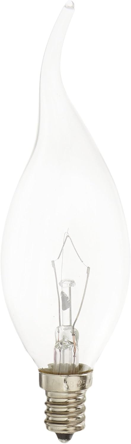 Bulbrite Incandescent CA11 Candelabra Screw Base (E12) Light Bulb, 1 Count (Pack