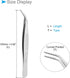Tweezers, 125mm Length, Stainless Steel Curved Pointed Serrated Tip Tweezer - (Applications: for Mechanical Equipment Product Repair), 2-Pieces