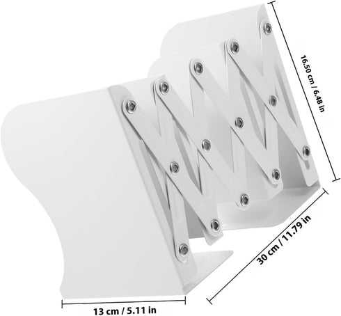 Ipetboom Large White Desk Bookends - Heavy Duty Bookshelf Organizer for Home and Office