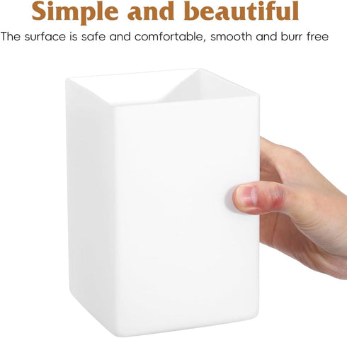 Set 2 E27 3.9X5.6 Inch, STOBAZA Square Lampshade of White Frosted Glass Lamp Shade Fits for Wall Table Floor Lamp