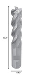 Accusize Industrial Tools 4 Flute M42 8% Cobalt Roughing End Mill, 5/8'' Diameter, 2-1/2'' Flute Length