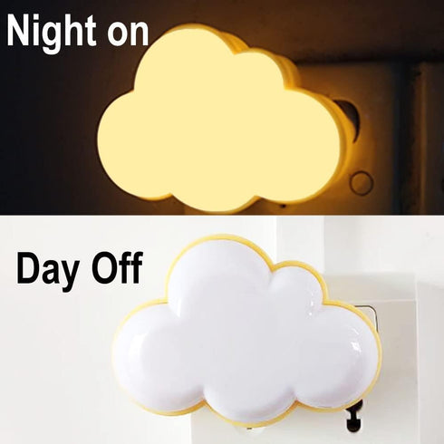 2Pack AUSAYE LED Night Light Plug in Lamp Cloud Night Light Mini Pretty Night Lights for Adults Kids NightLight