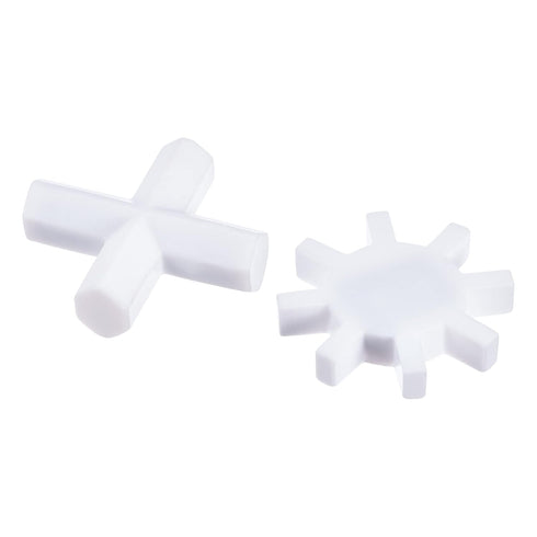 MECCANIXITY Magnetic Stirrer Mixer Stir Bar Rod, Cross/Gear Shape Coating Magnet White for Laboratory 2in1 Set