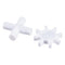 MECCANIXITY Magnetic Stirrer Mixer Stir Bar Rod, Cross/Gear Shape Coating Magnet White for Laboratory 2in1 Set