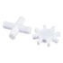 MECCANIXITY Magnetic Stirrer Mixer Stir Bar Rod, Cross/Gear Shape Coating Magnet White for Laboratory 2in1 Set
