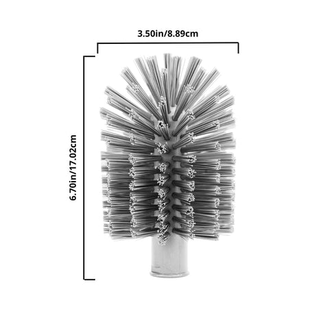 SPARTA Industrial Drain Brush Head, Pipe Brush with 3/4" Thread Hole, 6.7 x 3.5 Inches, Orange (Handle Not Included)