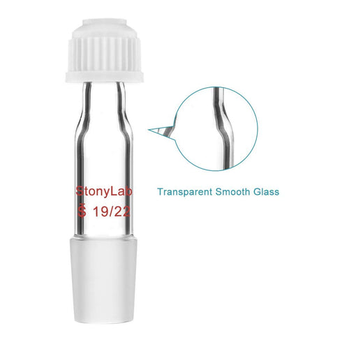 StonyLab Thermometer Inlet Adapter with 19/22 Inner Joint, 80mm Height for Distillation Apparatus