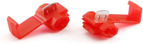 ZYAMY 50pcs Scotch Lock Quick Splice Wire Terminals, Cold Pressed Insulated Snap Lock Connectors for AWG 16-22
