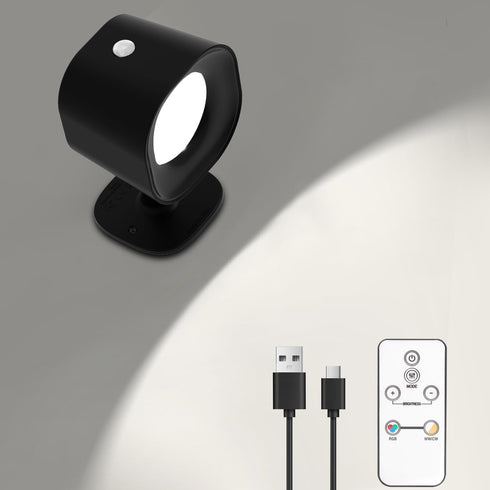 KEIWRLIGHT Infrared Sensor Wall Sconces, RGB Wall Mounted Lamp Rechargeable Battery Operated, 6