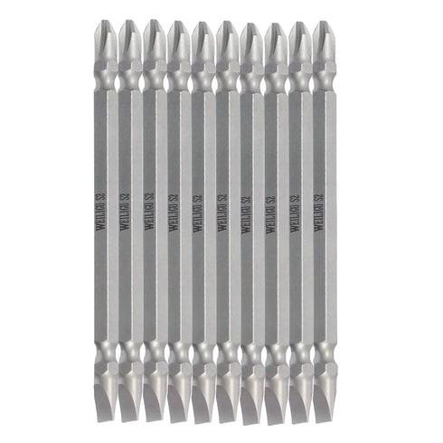PH2/SL6 Magnetic Double Ended Screwdriver Bits, 10Pcs S2 Power Tool, 1/4 Inch Hex Shank, 4 Inches Length