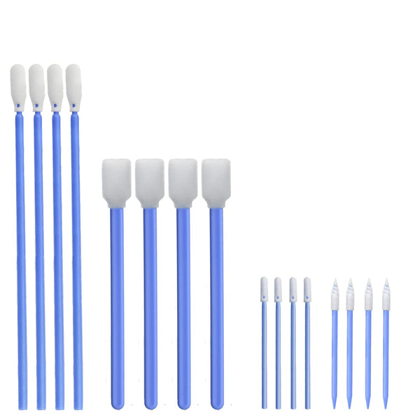 Wellgler's 100pcs Foam Cleaning Swabs, Multi-Purpose Cleanroom Foam Tip Swab Kit for Lab Cleaning