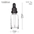 YIZHAO Clear Glass Dropper Bottle 1oz - Tincture Bottles with Glass Dropper for Essential Oils, 12 Pcs