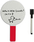 Hand Held Dry Eraser Paddle Board, Two Sided Quick Response White Board