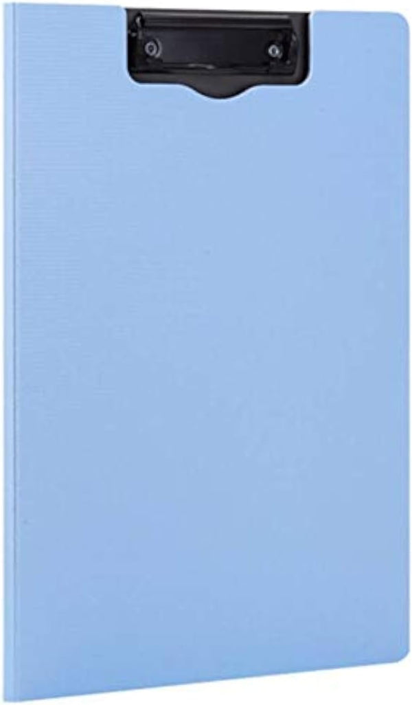 File Cover Folder Clipboard - Profile Clip File Folder, 360 Degree Flip Writing Pad for A4 and Letter Size, Blue