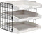 Elegant Designs HG1022-WWH Wood Desk Organizer, Home Office Mail Letter Tray with 3 Shelves, White Wash