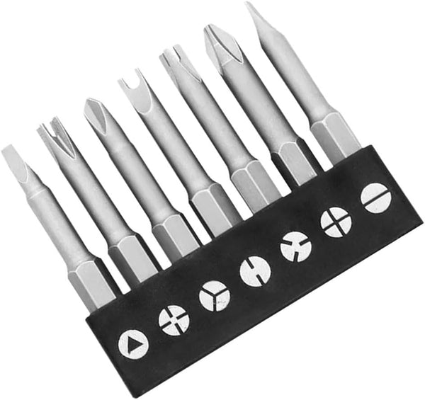 Zohino 7 Pcs 1/4" Hex Shank Magnetic Special Shaped Screwdriver Insert Bits Set