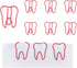 Muka 100 Pcs Red Tooth Paper Clips, Cute Vinyl Coated for Document Organizing, 1 2/5"L x 1 1/5"W
