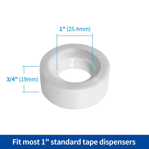Transparent Tape Invisible Tape Clear Tape for Office Home School Use, 3/4 x 1000 Inches, Pack of 6, Boxed, Tape Refill for Dispenser, Frosted and Invisible on Paper, Great for Correction and labeling