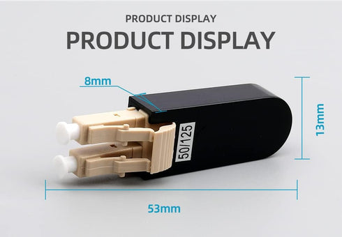 Fiber Optic Loopback Adapter, LC/MM Fiber Optic Signal Loop Connector (LC/UPC MM-50/125)