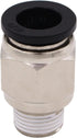 Push to Connect Tube Fitting, Male Straight - 5/16" Tube OD x 1/8" NPT Thread, Pack of 10