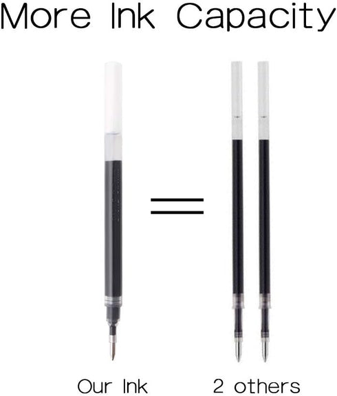 BaoKe Gel Ink Pens Rollerball Pens, 0.7mm Medium Line, Box of 12 Pack, PC1838 (black)