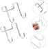 10Pcs Stainless Steel Wall Mounted Hooks for Bedside Cabinet Bathroom and Saving Double Hook Design for Towels Clothes