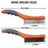 Set, 10" 2Pcs MAXMAN Wire Brush Heavy Duty Stainless Steel and Carbon Steel Wire Brushes for Cleaning Rust, Grill