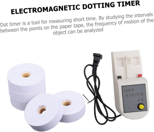 Physics Ticker Tape 5Pcs Timer, Electromagnetic Dotting Tapes for Teaching Equipment and Laboratory Physics Material