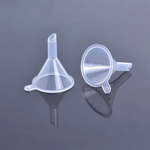 20 Pack Mini Clear Plastic Funnels with 2 Pcs Mini Pipette and Spoon for Filling Small Bottles or Containers
