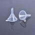 20 Pack Mini Clear Plastic Funnels with 2 Pcs Mini Pipette and Spoon for Filling Small Bottles or Containers